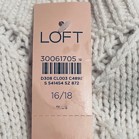 Plus Size Pointelle Snowflake Sweater - Picture 6 of 8